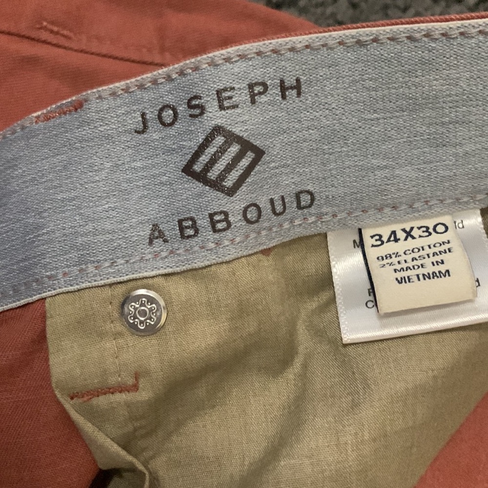 Joseph Abboud Salmon Chino 34x30 NWT - Picture 2 of 5